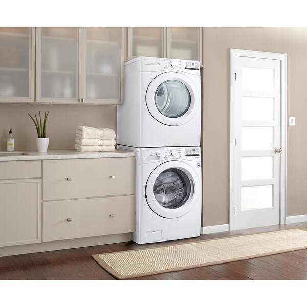 LG 4.5 Cu. Ft. Stackable Front Load Washer In White With Coldwash Technology