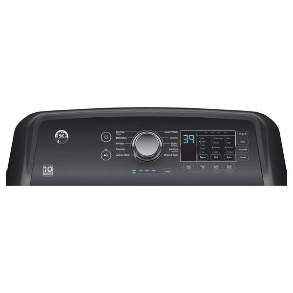 GE 4.5 Cu. Ft. Top Load Washer In Diamond Gray With Dual Action Agitator Water Level Control Soak Rinse And Quick Wash