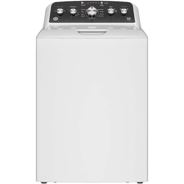 GE 4.5 cu. ft. Top Load Washer in White with Dual Action Agitator and Cold Plus Sanitize with Oxi
