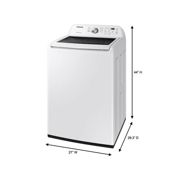 Samsung 4.5 Cu. Ft. Top Load Washer In White With Impeller And Vibration Reduction