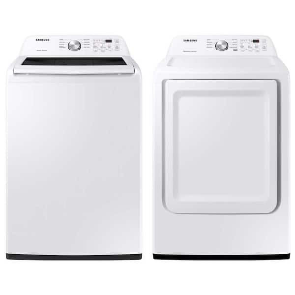 Samsung 4.5 cu. ft. Top Load Washer with Impeller Vibration Reduction and 7.2 cu. ft. Dryer Set Samsung 4.5 cu. ft. Top Load Washer with Impeller Vibration Reduction and 7.2 cu. ft. Dryer Set