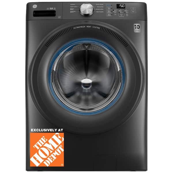 GE 4.6 cu. ft. Capacity Smart Front Load Washer in Carbon Graphite with UltraFresh Vent System and OdorBlock