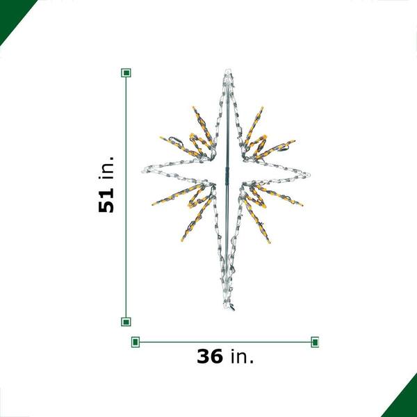 Fraser Hill Farm 4 Ft. 148-Light Gold And White Bethlehem Star Novelty Light