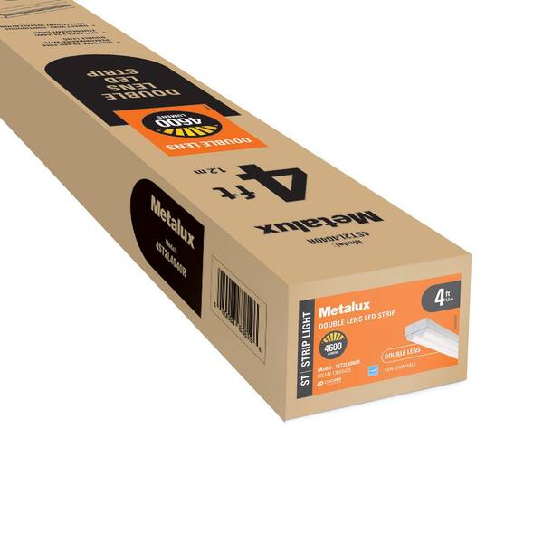 Metalux 4 Ft. 2-Light Linear White Integrated LED Ceiling Strip Light With 4200 Lumens 4000K