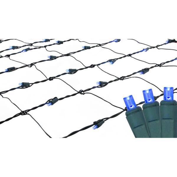 Northlight 4 Ft. X 6 Ft. Blue LED Net Style Christmas Lights With Green Wire