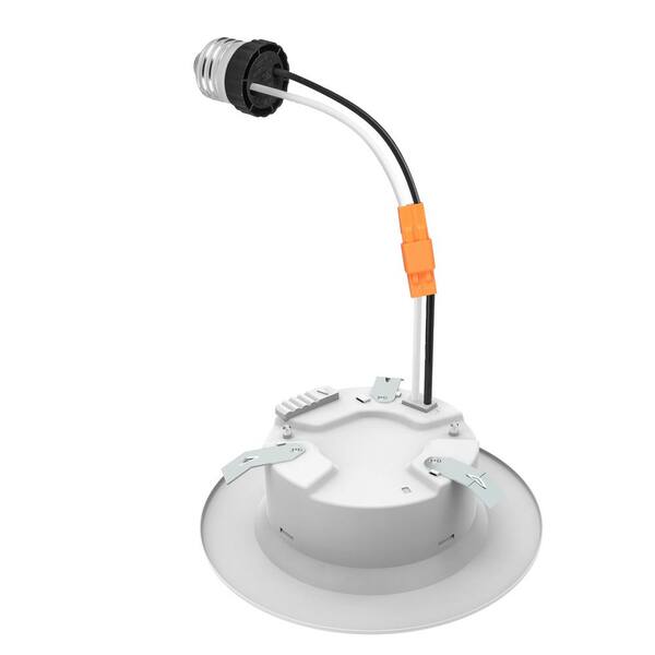 Commercial Electric 4 In. Integrated LED Recessed Retrofit Light Trim With Selectable Color Temperature (4-Pack)