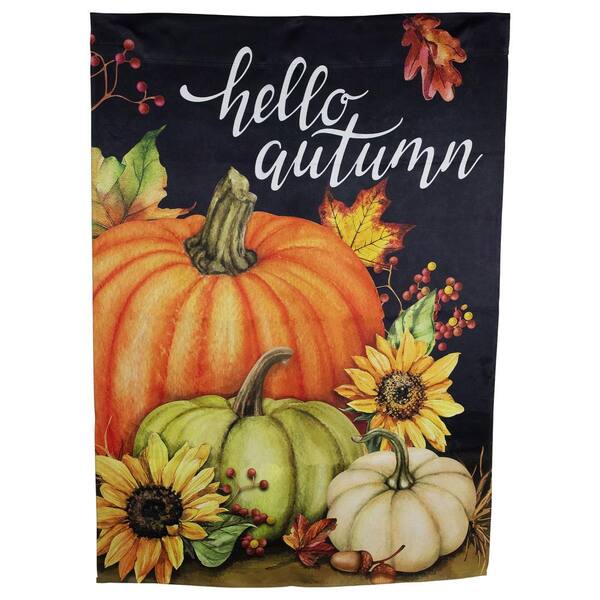 Northlight 40 In. X 28 In. Pumpkins And Sunflowers Hello Autumn Outdoor Fall Harvest House Flag