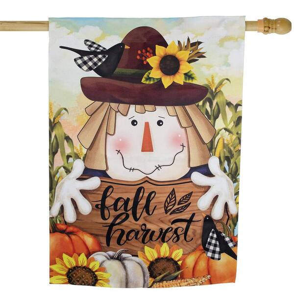 Northlight 40 In. X 28 In. Scarecrow Fall Harvest Outdoor House Flag