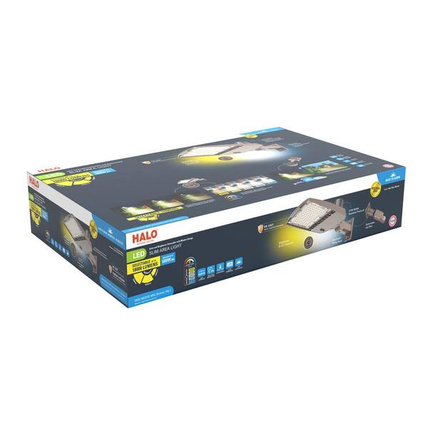 HALO 450-Watt Equivalent Integrated LED Bronze Area Light Large 18000 Lumens