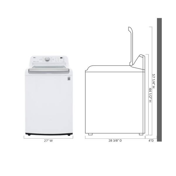 LG 5.0 Cu. Ft. Top Load Washer In White With Impeller NeverRust Drum And TurboDrum Technology