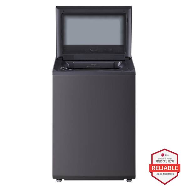 LG 5.5 Cu. Ft. SMART Top Load Washer In Matte Black With Impeller Easy Unload And TurboWash3D Technology