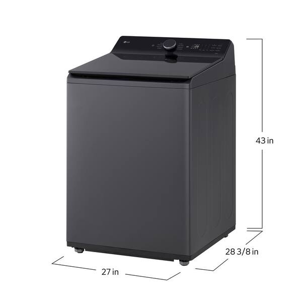 LG 5.5 Cu. Ft. SMART Top Load Washer In Matte Black With Impeller Easy Unload And TurboWash3D Technology