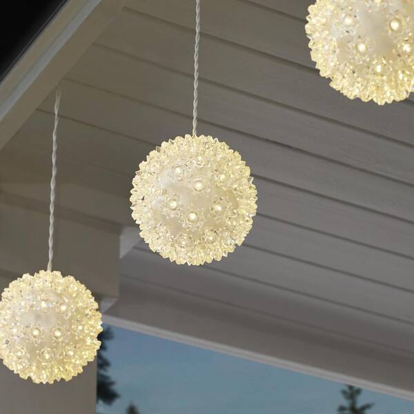 Home Accents Holiday 5.5 In. LED Hanging Sphere Lights (4-Pack)