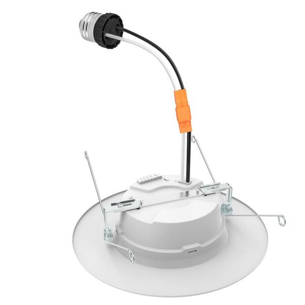 Commercial Electric 5/6 In. Integrated LED Recessed Retrofit Light Trim With Selectable Color Temperature CEC-T20 (4-Pack)