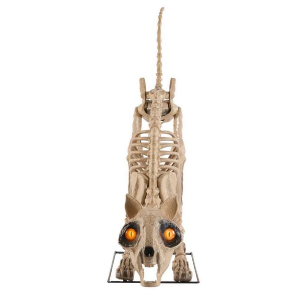Home Accents Holiday 5 Ft. Long Grave & Bones LED Skelly's Cat H21