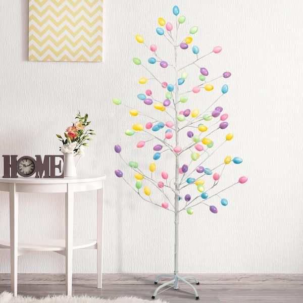 Everlasting Glow 5 ft. Multi-Colored LED Lit Easter Egg Tree