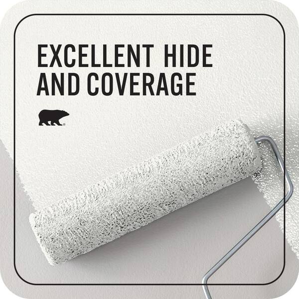 BEHR PREMIUM PLUS 5 Gal. Ultra Pure White Eggshell Enamel Low Odor Interior Paint & Primer