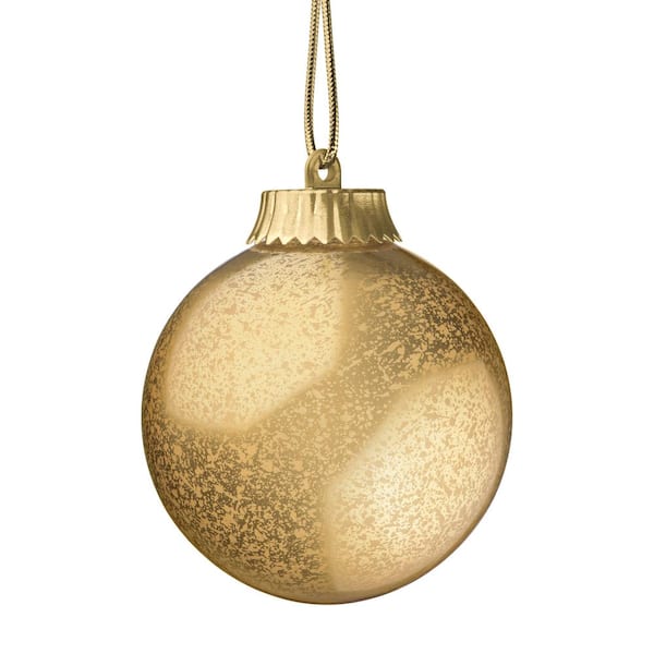 Xodus Innovations 5 in. Gold LED Outdoor Hanging Globe Ornament