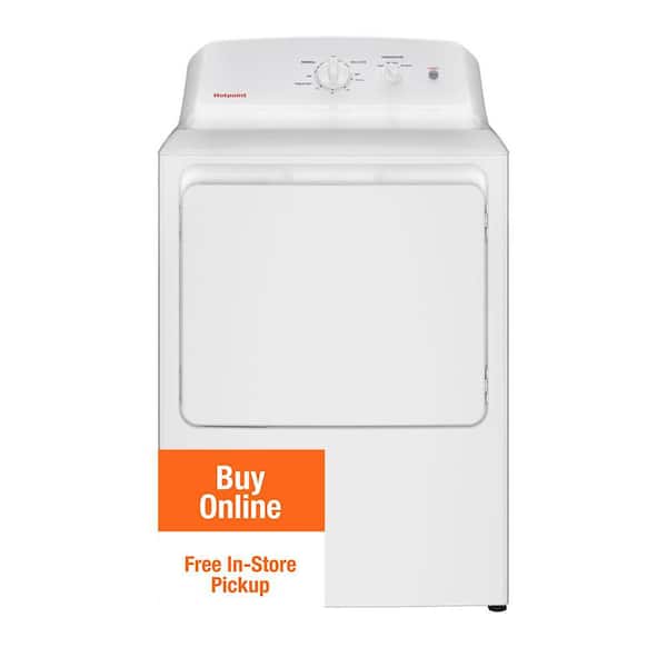 Hotpoint 6.2 cu. ft. vented Electric Dryer in White with Auto Dry