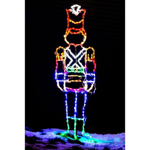 Fraser Hill Farm 6 Ft. 272-Light Multi-Color Toy Soldier Novelty Light