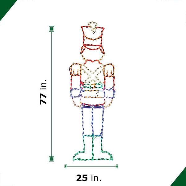 Fraser Hill Farm 6 Ft. 272-Light Multi-Color Toy Soldier Novelty Light