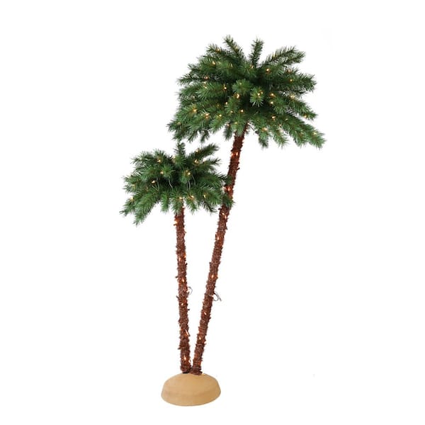 Puleo International 6 ft. Prelit Artificial Palm Tree with 175 UL-Listed Lights