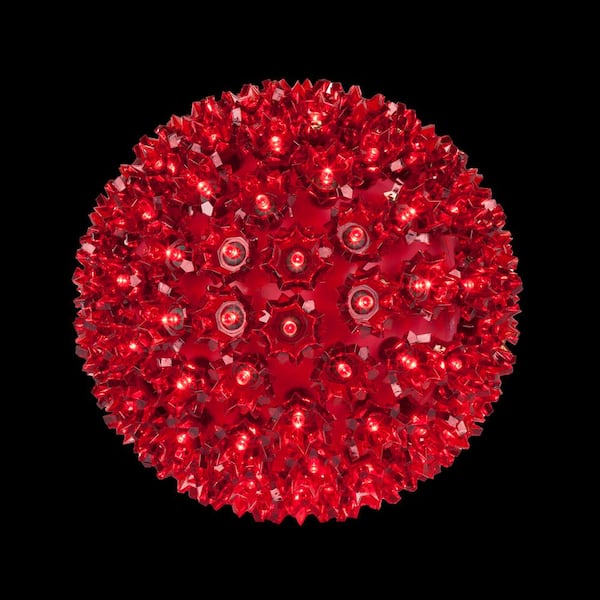 6 in. 70-Light LED Red Decorative Starlight Sphere