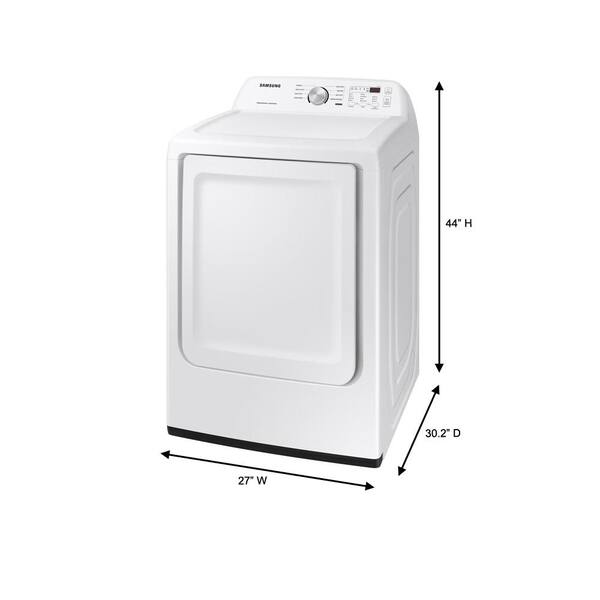 Samsung 7.2 Cu. Ft. Vented Electric Dryer In White With Sensor Dry