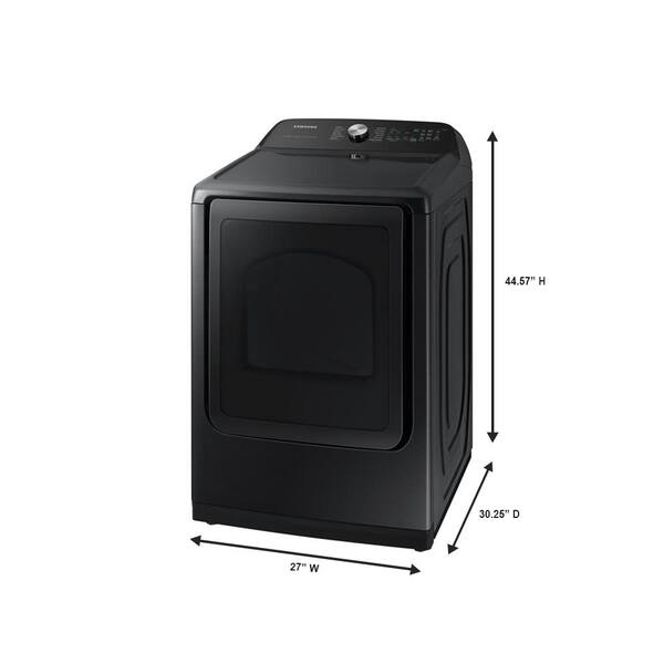 Samsung 7.4 Cu. Ft. Vented Smart Electric Dryer In Brushed Black With Steam Sanitize+