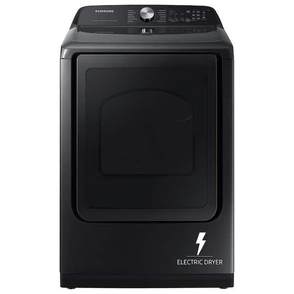 Samsung 7.4 cu. ft. Vented Smart Electric Dryer in Brushed Black with Steam Sanitize+