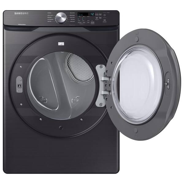 Samsung 7.5 Cu. Ft. Vented Stackable Electric Dryer In Brushed Black With Sensor Dry