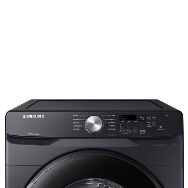 Samsung 7.5 Cu. Ft. Vented Stackable Electric Dryer In Brushed Black With Sensor Dry