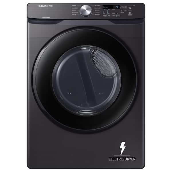 Samsung 7.5 cu. ft. Vented Stackable Electric Dryer in Brushed Black with Sensor Dry