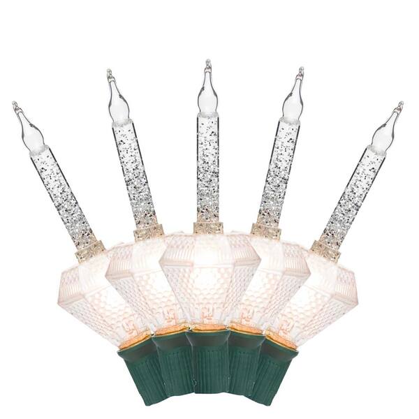 Brite Star 7-Light Clear and Silver Glitter Base Bubble Lights