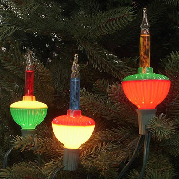 Northlight 7-Light Multi-Color Retro Christmas Bubble Lights With 6 Ft. Green Wire