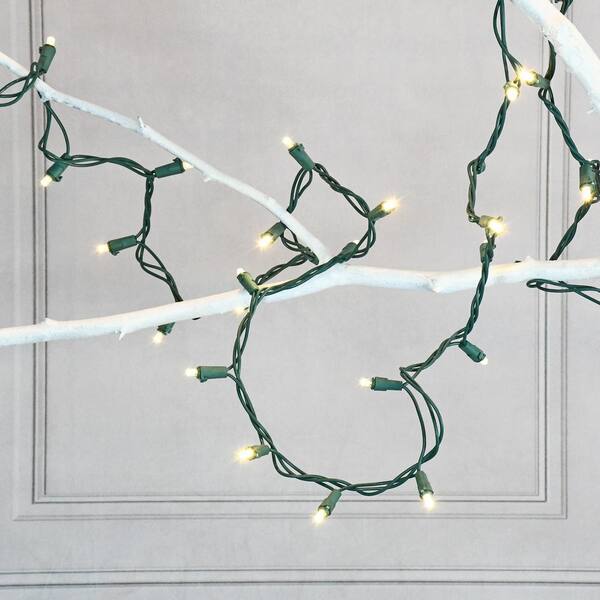 LUMABASE 9.5 Ft. 25-Light Warm White Battery Operated String Lights (Set Of 2)