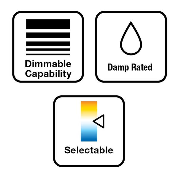 Hampton Bay Ashburrow 15 In. Light Brushed Nickel Adjustable CCT Integrated LED Ceiling Flush Mount Fixture With Night Light