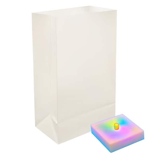 LUMABASE Battery Operated Luminaria Kit with Timer - Color Changing (6-Count)