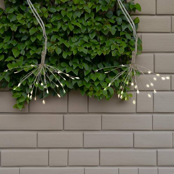 LUMABASE Battery Operated Starburst Garland String Lights With Soft White Lights