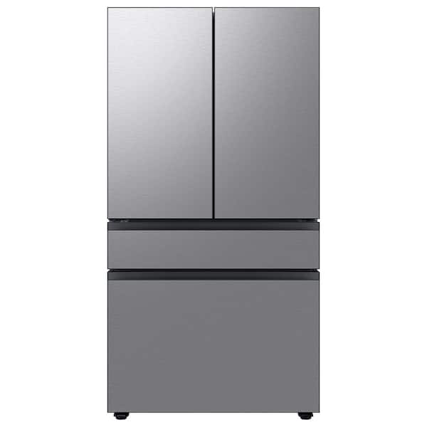 Samsung Bespoke 29 cu. ft. Standard Depth 4-Door French Door Smart Refrigerator in Stainless Steel with Beverage Center