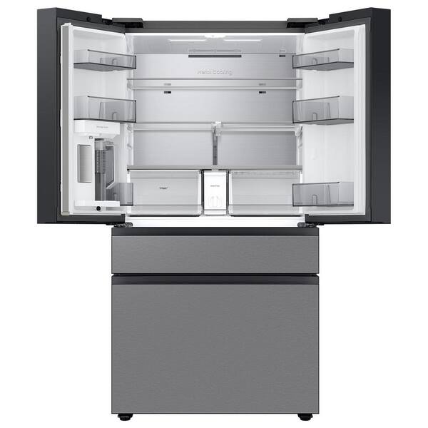 Samsung Bespoke 36 In. 29 Cu. Ft. Standard Depth 4-Door French Door Refrigerator With Sphere Ice In Stainless Steel