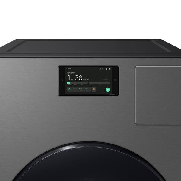 Samsung Bespoke 5.3 Cu. Ft. Ultra Capacity Ventless Heat Pump All-In-One Washer Dryer Combo With Super Speed In Dark Steel