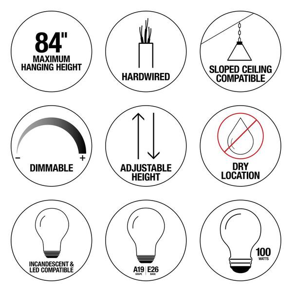 Hampton Bay Boswell Quarter 14 In. 3-Light Brushed Nickel Farmhouse Square Chandelier With Painted Weathered Gray Wood Accents