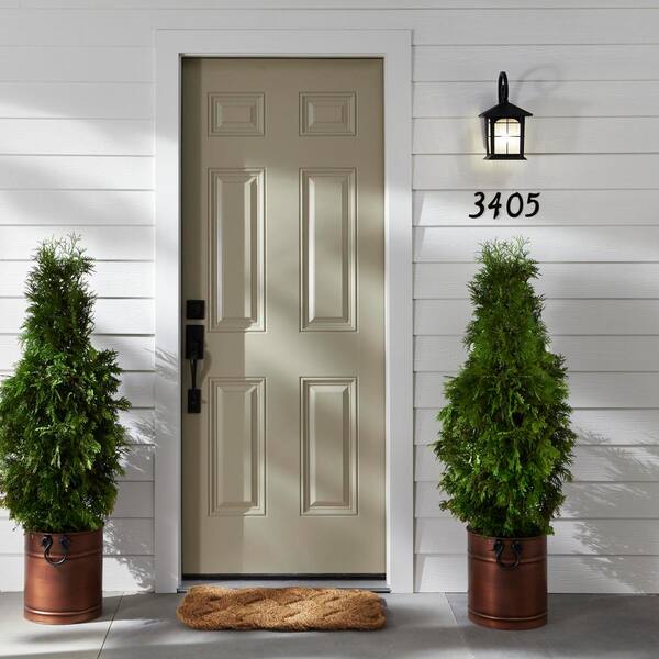 Home Decorators Collection Brimfield Aged Iron 1-Light Line Voltage Hardwired Outdoor Porch Light Wall Lantern Sconce With No Bulb Included