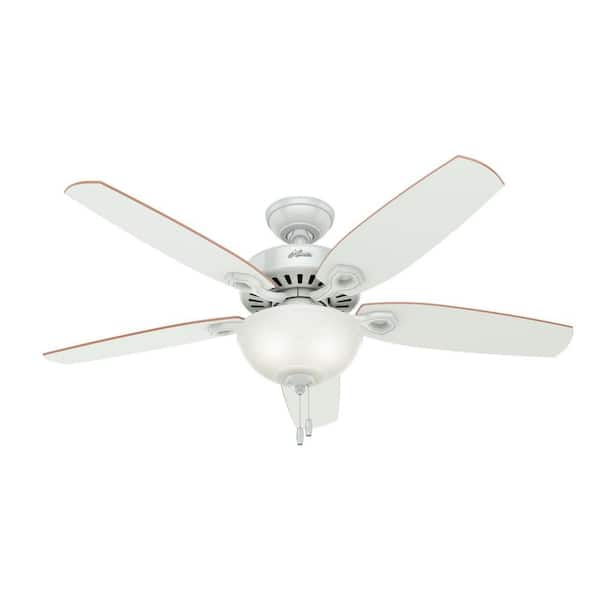 Hunter Builder Deluxe 52 in. Indoor White Ceiling Fan with Light Kit