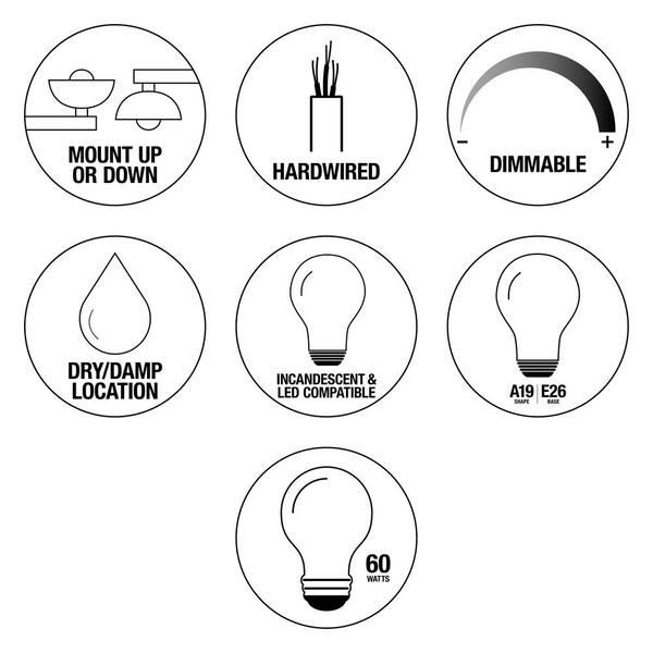 Hampton Bay Cade 20.25 In. 3-Light Brushed Nickel Bathroom Vanity Light Fixture With Frosted Glass Shades