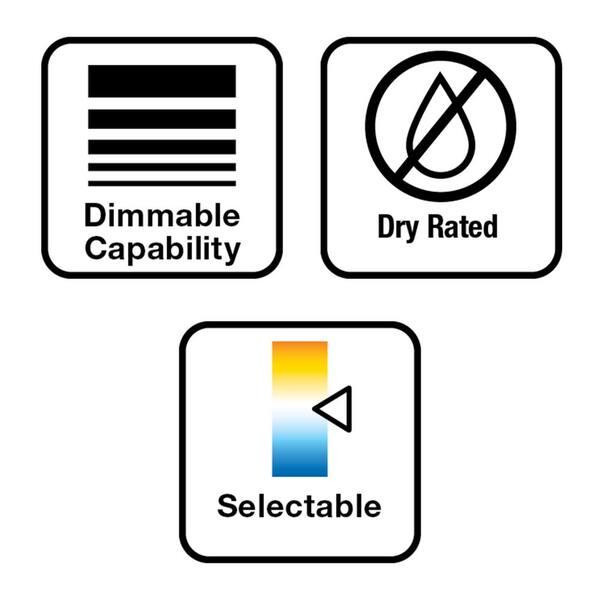 Home Decorators Collection Calloway 15 In. Matte Black Selectable LED Flush Mount