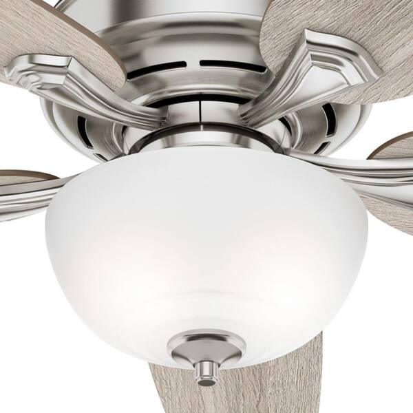 Hunter Channing 54 In. Hunter Express Indoor Brushed Nickel Ceiling Fan With Remote And Light Kit Included
