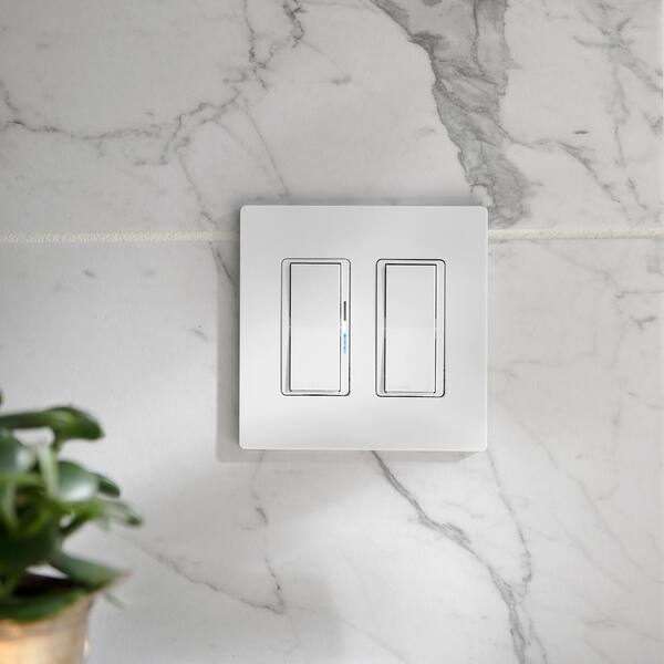 Lutron Claro Smart Accessory Switch Only For Use With Diva Smart Dimmer Switch/Claro Smart Switch White (DVRF-AS-WH)