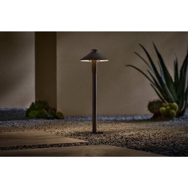 Hampton Bay Clyde Park 210 Lumen Low Voltage Bronze Integrated LED Outdoor Landscape Weather Resistant Path Light (1-Pack)